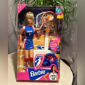90s WNBA Barbie Doll with Basketball Hoop